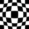 Black and White Zoomed Checkerboard Fire TV Cube Skin